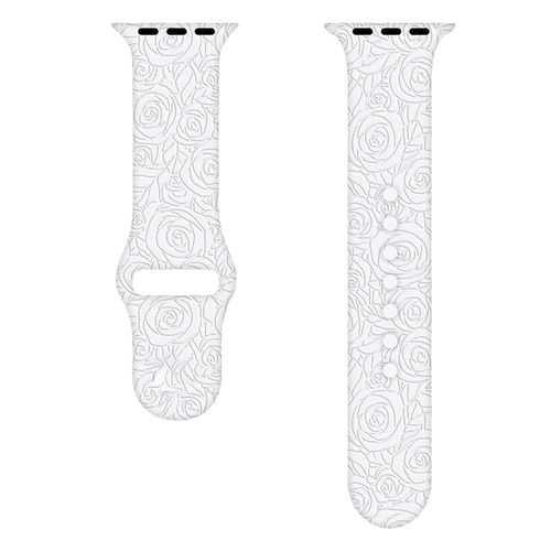 Generic Strap For Apple Watch Ultra Band 44mm 49mm 40mm 38mm 42mm 41mm 45mm  Silicone Bracelet For Iwatch Series 8 7 6 5 4 3SE Watch Band(#rose-white)