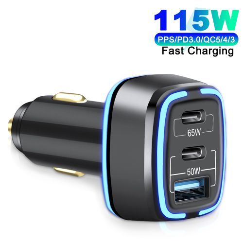 Multi Port USB Car Charger, 50W 6 Port Car Charger Adapter, 12V USB Charger  Multi Port Car Phone Charger, USB Cigarette Lighter Adapter for iPhone