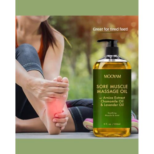 MOOYAM Sore Muscles Body Massage Oil - 236ml - image 2
