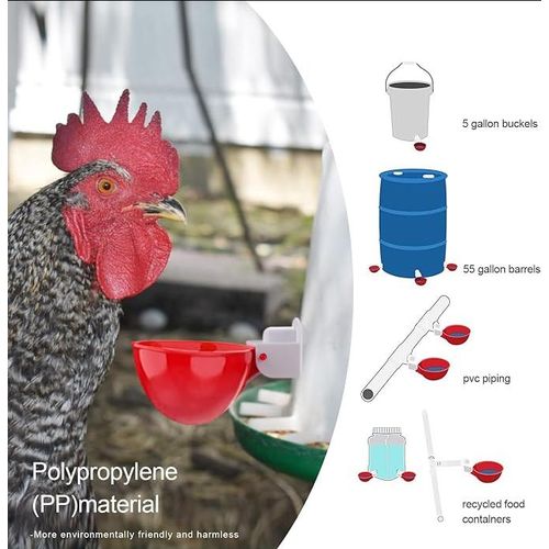 Generic Chicken Water Cups 10pcs Automatic Chicken Water Feeder，Equipped with a drill bit - image 6
