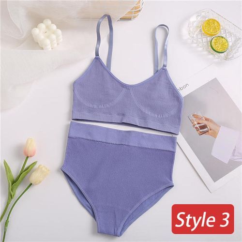 2PC Women Seamless Bra Set Underwear Set Sexy Lingerie Wire Free