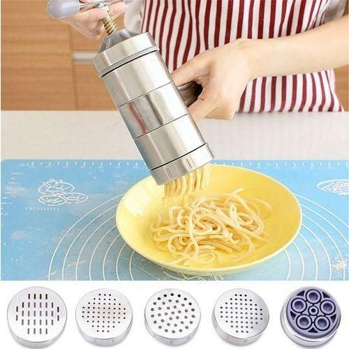 Generic Household Stainless Steel Manual Pasta Machine Hand Pressure Noodle  Machine Noodle Maker With 5 Models | Jumia Nigeria