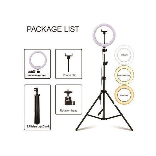 Generic 10" Inches Ring Light With Phone Holder & Tripod Stand - image 2