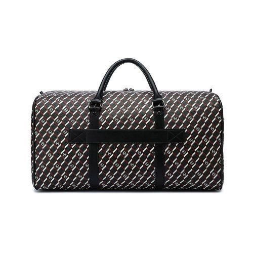 product_image_name-Fashion-Waterproof Travel Duffel Bag for Men, Large Weekender Overnight Bag with Shoulder Strap, Premium PU Leather Gym Bag for Men and Women, Luxury Geometric Print Travel Tote, Heavy Duty Sports Duffle for Fitness and Training-1