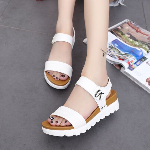 Fashion Summer Sandals Women Aged Flat Fashion Sandals Comfortable ...