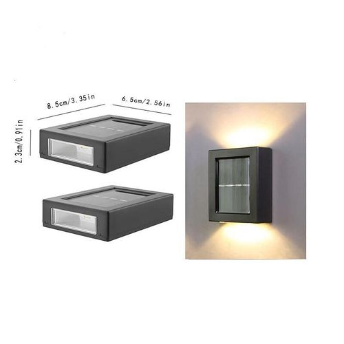 product_image_name-MATIHO-2LED solar wall lamp waterproof solar outdoor garden lamp lighting automatic sensor solar lamp for house decoration-3