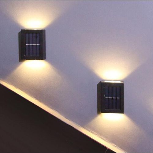 product_image_name-MATIHO-2LED solar wall lamp waterproof solar outdoor garden lamp lighting automatic sensor solar lamp for house decoration-4