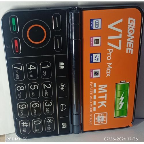 Gionee V17pro Max, dual sim, double sided screen, camera, vibration, type c charger,deep blue - image 3