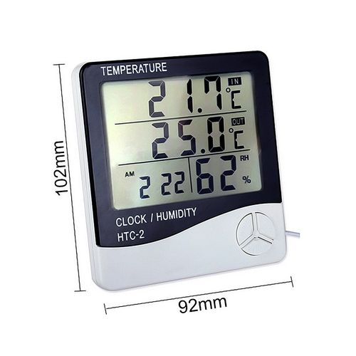 Digital hygrometer lcd electronic digital temperature humidity meter  thermometer hygrometer indoor outdoor weather station clock