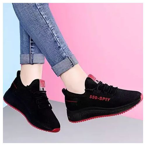 product_image_name-Fashion-Ladies Buga Casual Sneakers -Black And Red Mix-1