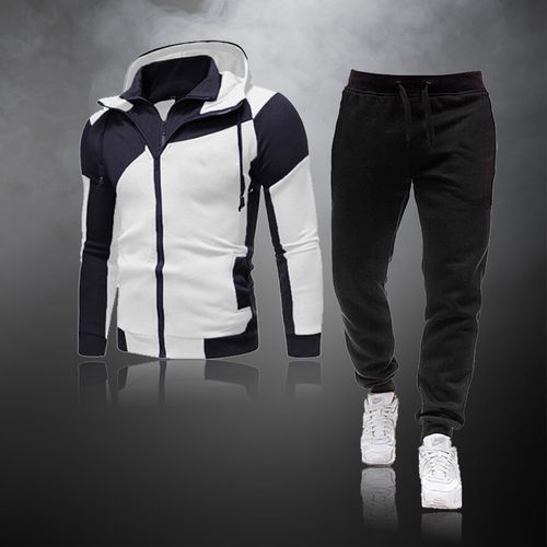 Autumn Hoodie Sets Men Fashion Hoodies Black Brand Pants Casual