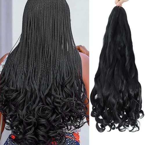 𝗚𝗲𝗺𝗶𝗻𝗶 | Curly End Pre-stretched Braiding Hair 20-24 Inch | Loose Wave