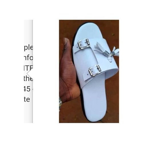product_image_name-Fashion-Classic Male White Leather Slippers-1