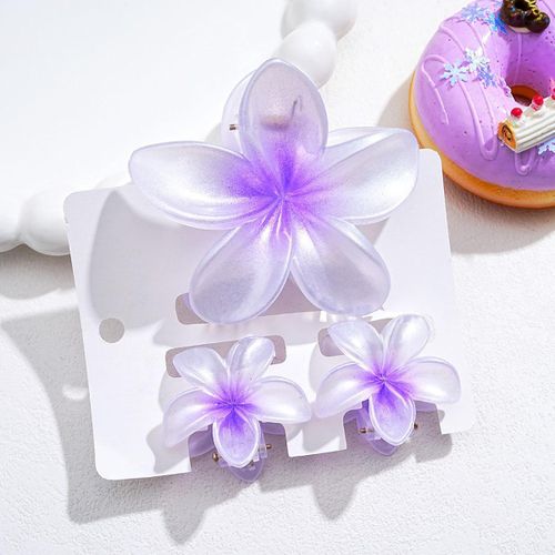 product_image_name-Fashion-3Pcs Plastic Matte Hair Claws Hair Clips Combination Set-1