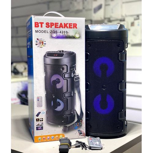 Generic SOLID BASS Super Bass BT Wireless Portable Speaker, RADIO, MEMORY  CARD,USB, BLUETOOTH, AUX, LUZ LED LIGHT, REMOTE AND LOTS MORE ZQS-4210