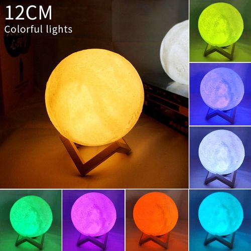 Generic 3D Printing Moon Lamp 16 Colors Galaxy Moon Light Kids