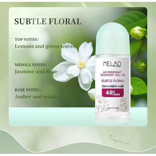 product_image_name-Melao-Roll-on Unisex Antiperspirant Subtle Floral Deodorant Anti-Perspirant Roll-on Dry Impact Deodorant Roll On 48hrs Subtle Floral Freshness Rollon For Men Deodorant Roll On FOr Women 50ml-4