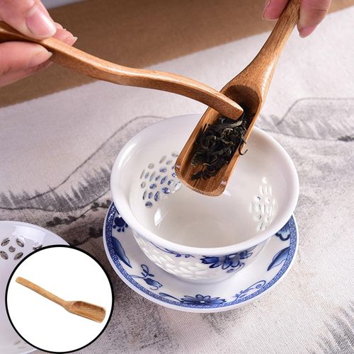 Wooden Tea Spoon Long Handle Loose Tea Measuring Scoop Shovel