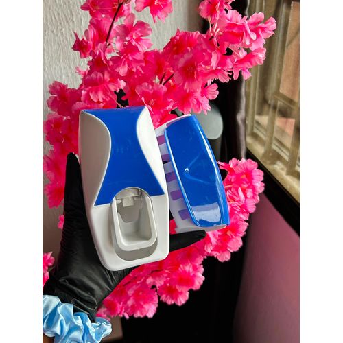Nova 2-in-1 Automatic Toothpaste Dispenser + Toothbrush Holder Wall Mount - image 2