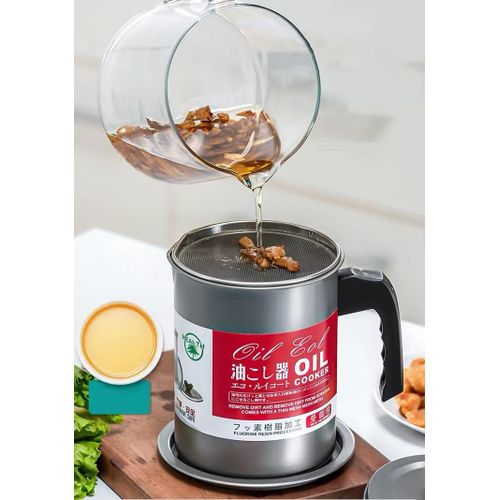 product_image_name-Generic-1.4L/1.7L Iron Oil Container Oil Filter Pot With Filter Kitchen Oil Container Can Large Capacity Storage Jug-2