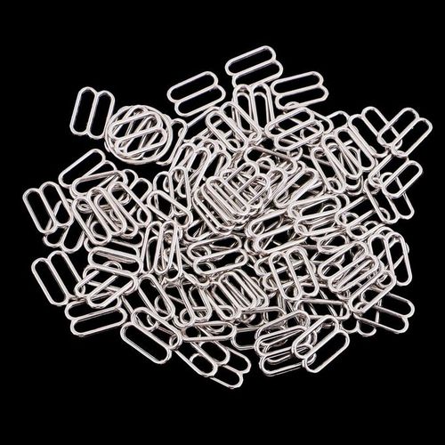 Generic 200pcs Silver Metal Bra Strap Adjuster Slider 8/9 Hook