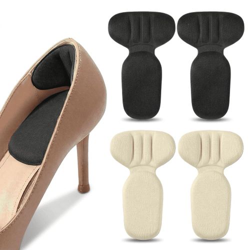 ShebSheb 2 Pair Soft T-Shaped Heel Pads, Heel Grips, Shoe Cushion Inserts