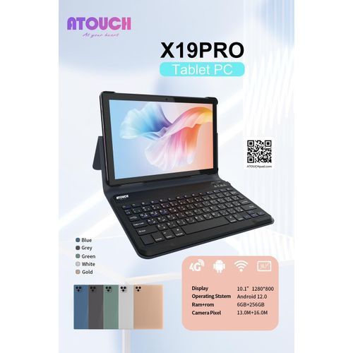 Atouch X19 Pro Tablet PC - 10.1", 256GB ROM, 6GB RAM, 5G, Dual SIM ...