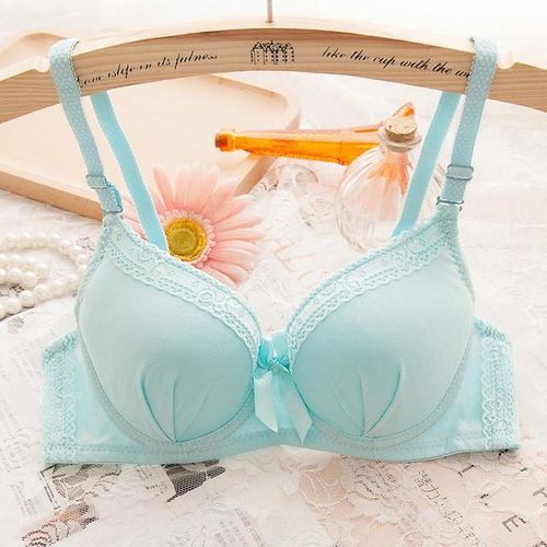 Lace Super Push-up Bra - Light blue - Ladies