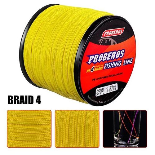 Generic Pro Beros 6-100lb 4 Strands 500m Multicolor Braided Fishing Line  Sea Saltwater Carp Fishing Weave Extreme 100% Pe Jof