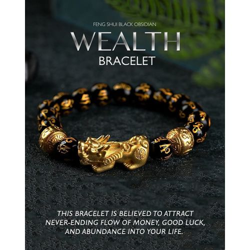 Fashion Feng Shui Black Obsidian Wealth 