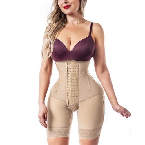 Fashion Woman Open Bust Tummy Control Shapewear Postpartum Body Shaper Post  Liposuction Bodysuit Hook Eye High Waist Fajas Colombianas
