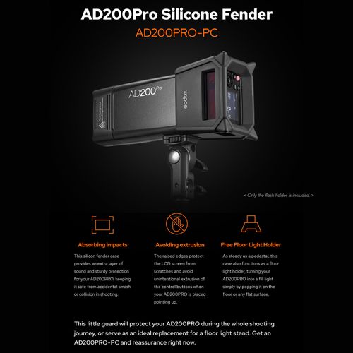 Silicone Fender Ad200pro Godox, Godox Ad200pro-pc, Silicone Flash