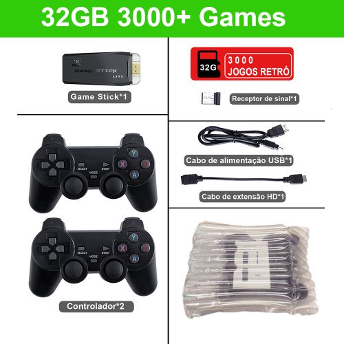 Retro Video Game Console M8 with Wireless Controller Game Stick 4K 64G  10000 Games HD-compatible for GBA/PS1/FC