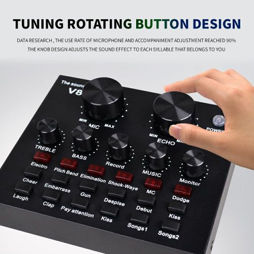 product_image_name-Generic-BM800 V8 Sound Card Kits Professional Audio Mixer Condenser Mic Studio Singing Microphone for Karaoke Podcast Recording Live-3