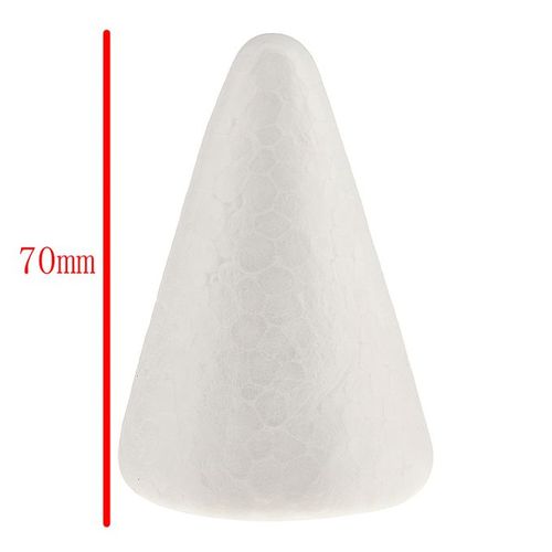 Generic 30PCS Blank Cone Shaped Styrofoam Polystyrene Foam For