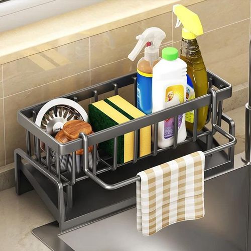 Generic Kitchen Sink Drain Rack Organizer Abs Plastic Self draining Sink Shelf Soap Sponge Holder Dishcloth Towel Rack Filter Basket Jumia Nigeria