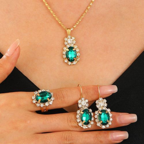 product_image_name-General-UPHUI 5Pcs Women's Watch Set Earrings Necklaces Rings Wrist Watch-5