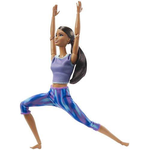 BARBIE Made To Move Yoga Doll, Blue Top - Made To Move Yoga Doll