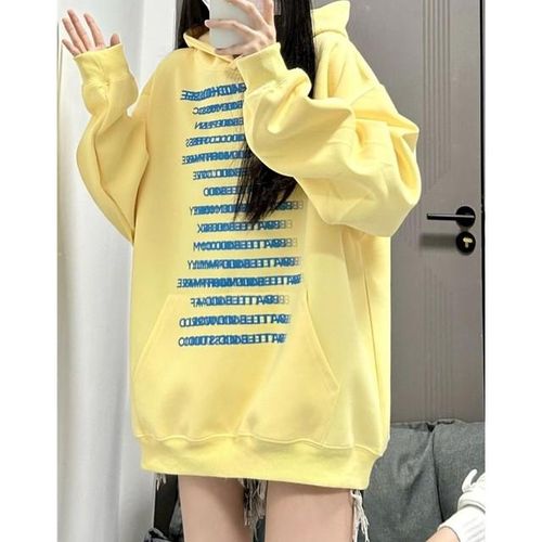 Yellow hooded sweater cheap