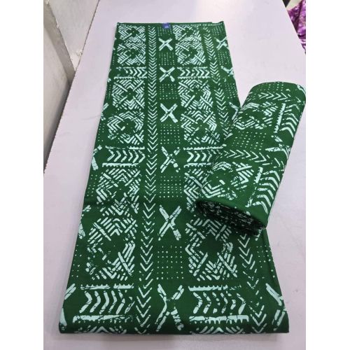 product_image_name-Fashion-GRACE  ANKARA   FABRIC WHITE GREEN 6YARDS -1
