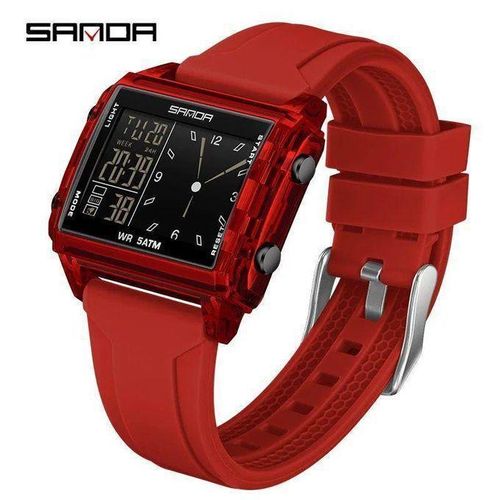 Sanda Quality Digital Sports Wristwatch – LED Backlight, Waterproof, Multi-Function Watch with box