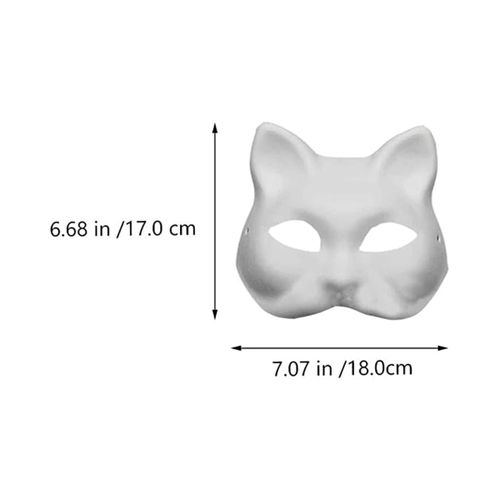 Generic DIY Unpainted Masquerade Masks Cat Masks White Cat Masks Blank Mask