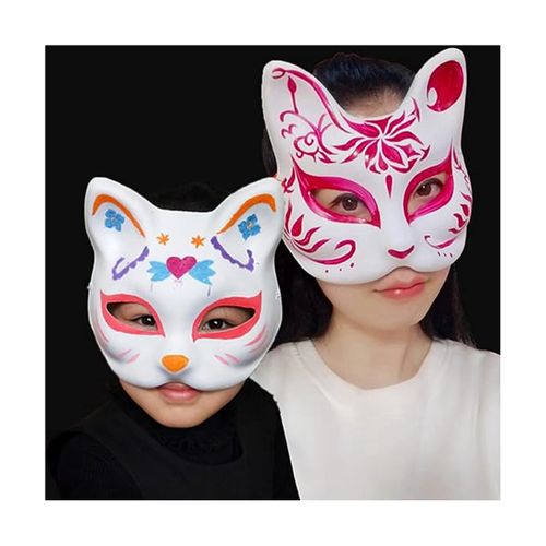 Generic DIY Unpainted Masquerade Masks Cat Masks White Cat Masks