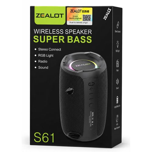 Zealot S61 Wireless Super Bass Bluetooth Speaker - image 2