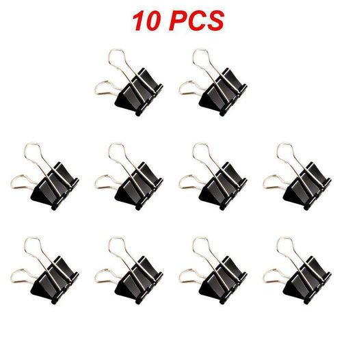 Generic 1 10PCS Paper Clip Black Metal Binder Clips File Binder Clips School Stationery Paper Document Clips Grip Clamps 60mm Jumia Nigeria