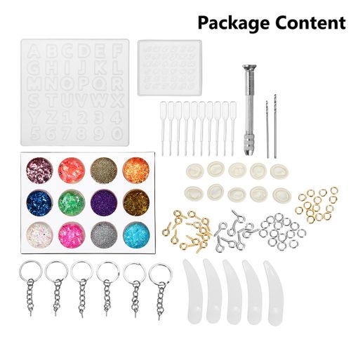 Jewelry Silicone Resin Molds Kit - Epoxy Resin Moulds for Making Pendant  Earring, Necklace, ,Keychain DIY Jewelry Resin Mold Set