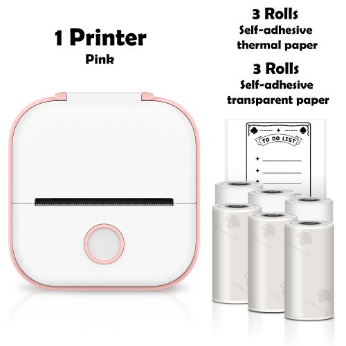 Phomemo T02 Pocket Printer - Pink & White