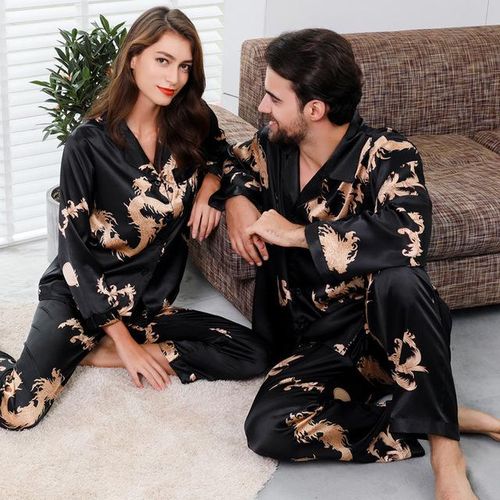 Generic Men Stain Silk Pajamas Sets Pigiama Uomo Homewear Winter Pijama Hombre Invierno Sexy Man Nightgrown Sleepwear Bornoz Setleri Jumia Nigeria