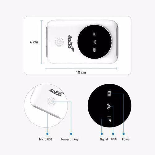 Generic Pocket Hotspot Portable 4G Wireless Router MIFI 3200mAh Mobile Broadband 150Mbps Wide Coverage with SIM Card Slot 10 WiFi Users - image 8
