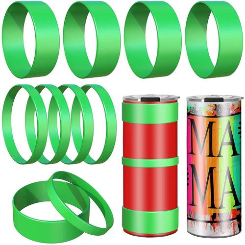 Generic 10Pcs Silicone Bands for Sublimation Tumbler Skinny Blanks